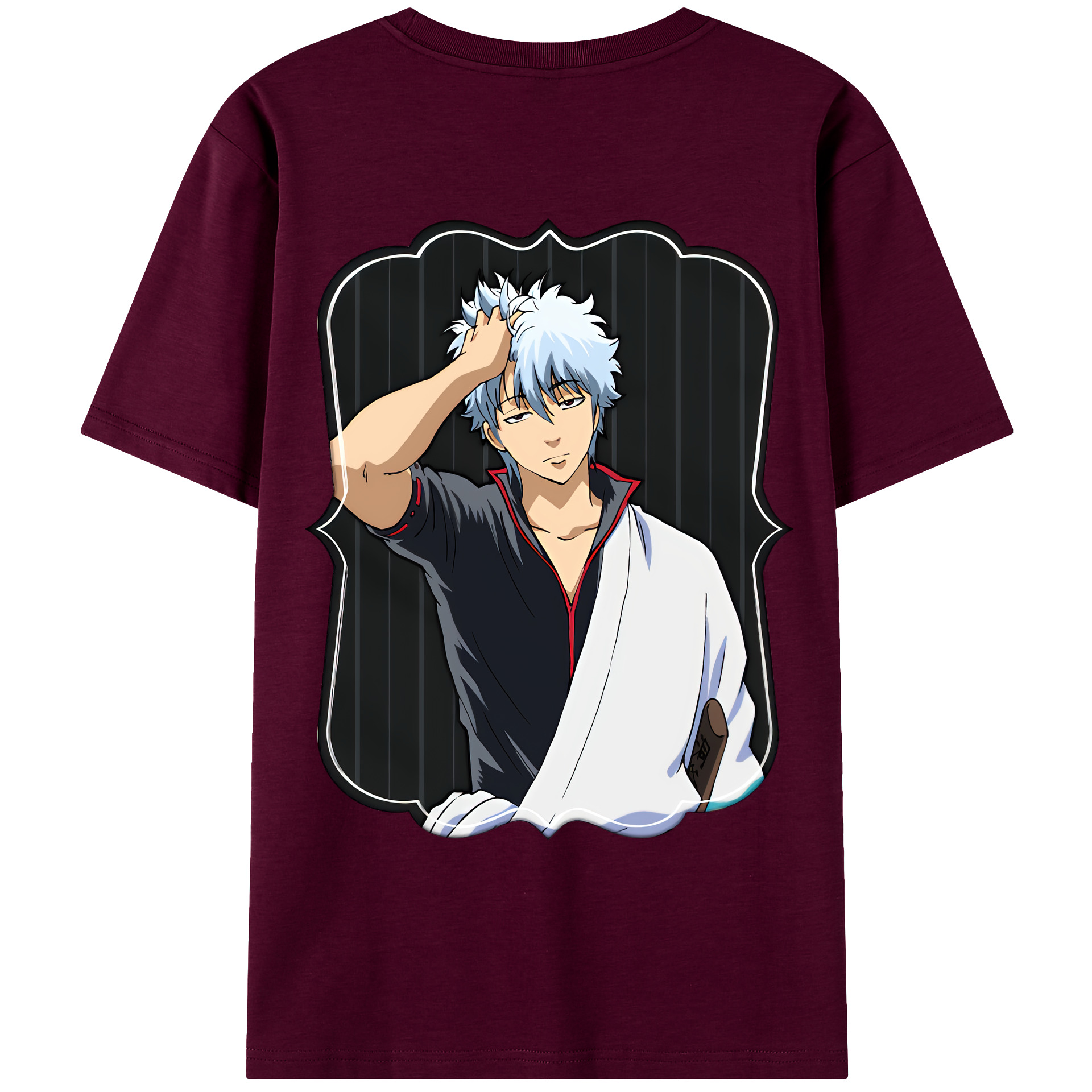 （画像用） ぎんたま 坂田銀時（さかたぎんとき） 神楽 志村新八（しむら しんぱち） GINTAMA Sakata Gintoki Kagura Shimura Shinpachi レディース半袖Tシャツ(バックプリント)